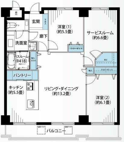 マンション小石川台 9階
