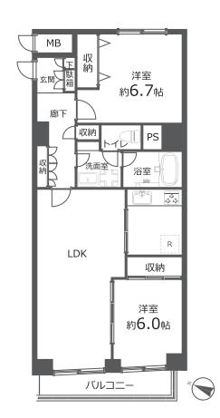 音羽サンハイツ 2階