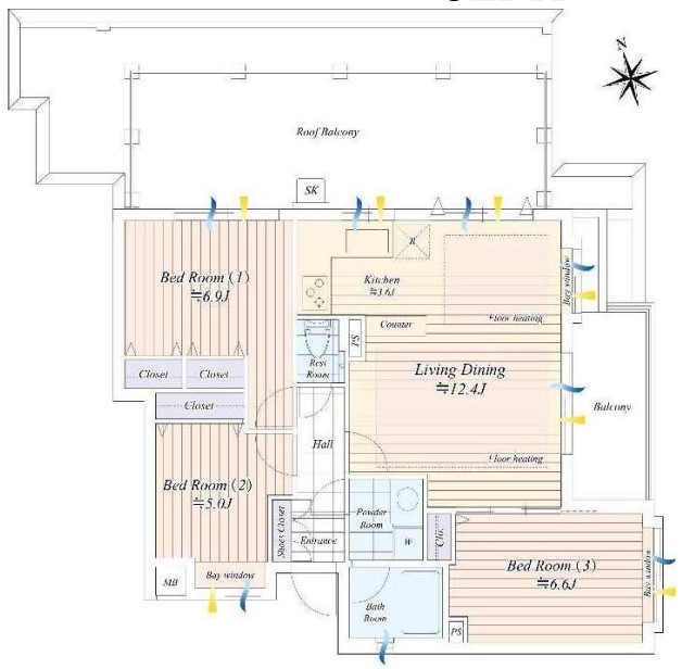 グランシャトレ駒込曙町 6階