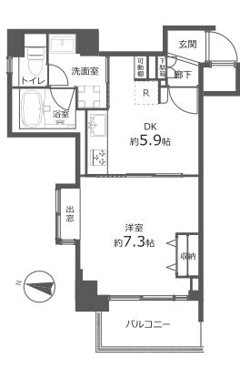 シルバープラザ白山 7階