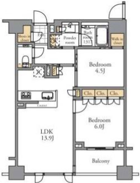 クレヴィア文京関口 2階