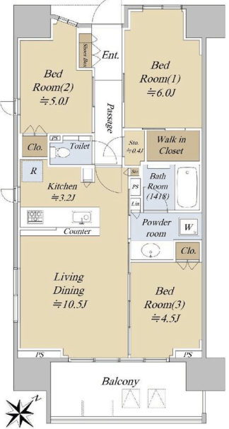 シティハウス文京茗荷谷レジデンス 10階