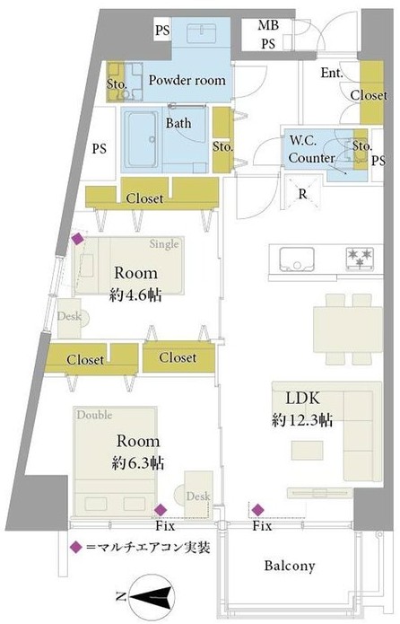 グランドシティ白山 5階