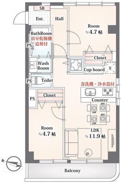 第21宮庭マンション 7階