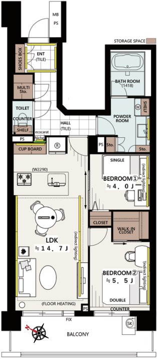 パークホームズ小石川 2階