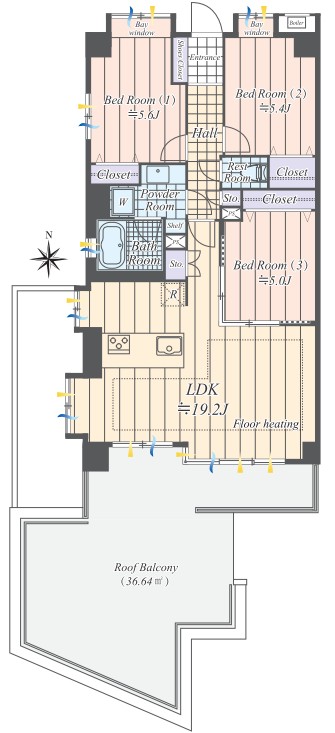 ライオンズガーデンヒルズ白山 1階