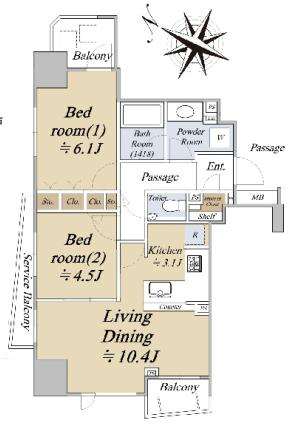 シティハウス文京本駒込 6階