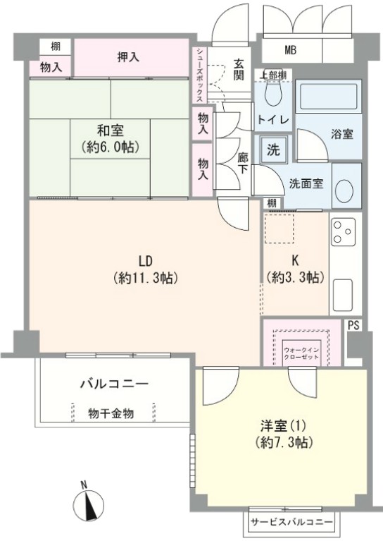 ローズウッド小石川 2階