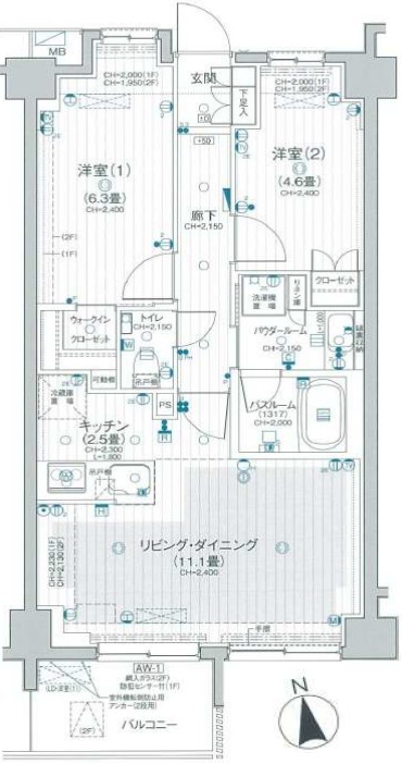 パレステージ文京江戸川橋 2階